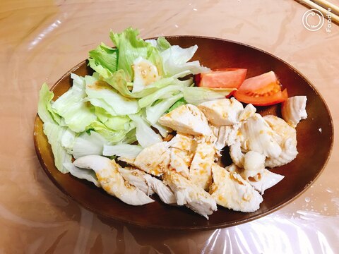 冷製鶏胸肉の香味ソースがけ